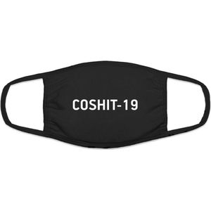 Grappig mondkapje | gezichtsmasker | bescherming | bedrukt | logo | Zwart mondmasker van katoen, uitwasbaar & herbruikbaar. Geschikt voor OV