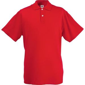 Fruit of the Loom poloshirt heren maat S (rood)