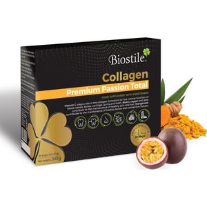 Biostile – Collageen Premium Passion Total – 8600 mg Gehydrolyseerd Collageen – Hyaluronzuur - Vitamine C – 30 Zakjes