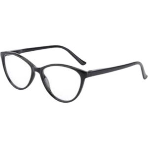 XYZ Eyewear Leesbril Zwart +2.00 - Dames - Heren - Leesbrillen - Trendy - Lees bril - Leesbril met sterkte - Voordeel - Cateye - Met sterkte +2.00