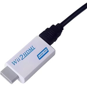 Wii naar HDMI Adapter 1080p Full HD Kwaliteit + 1.5m 4k 60fps HDMI kabel - Converter - Wit