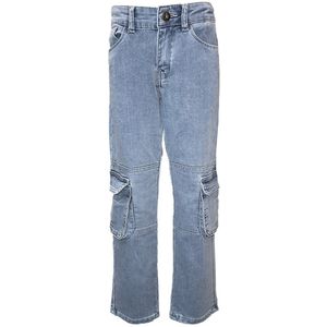Dutch Dream Denim-Jongens Broek- Mwamba-Cargo Jeans regular-Blauw