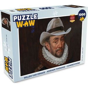 Puzzel Willem van Oranje - Adriaen Thomasz - Cowboyhoed - Legpuzzel - Puzzel 1000 stukjes volwassenen