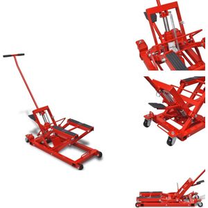 vidaXL Krik - Krikken - Motorkrik - Motorkrikken - Hydraulische motor/ATV krik 680 kg rood