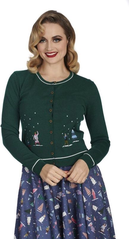 Banned Retro - Vest - Groen/Donkergroen - Dames