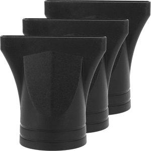 Salon föhn mondstuk - 3 stuks - Breed Mondstuk - Vervanging - Smalle concentraator - Plat haardrogen - Universeel - Mondstuk - Zwart - Haarstylingaccessoire