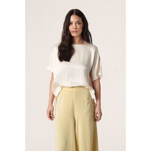 SOAKED IN LUXURY SLKama Blouse SS - Whisper White White