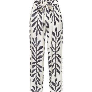 SISTERS POINT - ELLA-43 - Broek - Crème/Zwart - Loosefit - High Waist