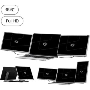 Screenmate® Infinity 15,6’’ - Portable Monitor - Inclusief Beschermhoes - Draagbaar Beeldscherm - Draagbare Monitor - Full HD - IPS - Grijs