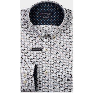 Giordano - 527046/60 - Casual Hemd - Blauw - Lange Mouw