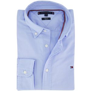 Tommy Hilfiger - Overhemd - Blauw - Katoen - Slim Fit