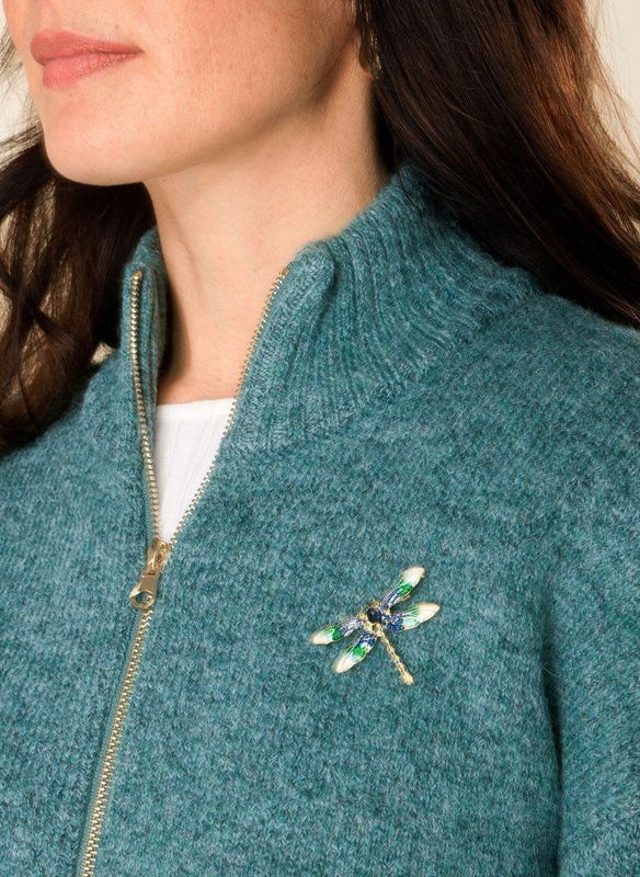 YEST - Donika - Vest - Dark Mint/Melange