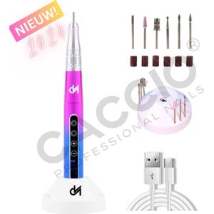 CACCIO® NAILS - Elektrische nagelvijl - Elektrische nagelfrees - 65W Draadloze Nagelfrees-Incl.6 bitjes/schuurrolletjes-Vibratievrij-Geluidvrij-2024 Nieuw-Manicure/pedicure voeten en handen Acrylnagels-Gelnagels - Nagels - Nail Drill Machine