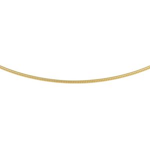 YO&NO - Ketting - Goud - Omega rond - 1,25 mm - 42 + 3 cm - 585 goud