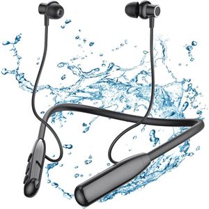 Draadloze Bluetooth hoofdtelefoon met microfoon - Lange batterijduur, IPX6 waterdicht, ideaal voor sport en hardlopen