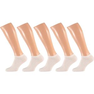 15x Paar witte heren sneakersokken/enkelsokken maat 41-46