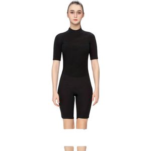 Nivard Wetsuit Dames - Swimsuit - Shorty - Surfpak - Duikpak - Lange Mouw - Zwemsuit - Zwart - XXS