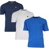 3-Pack Donnay T-shirt (599008) - Sportshirt - Heren - Navy White Active Blue
