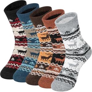 Dikke Thermosokken voor Dames - Warme Wollen Wintersokken voor Kerstmis