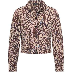 Travel Jacket Abstracte 2348 Burgundy Latte