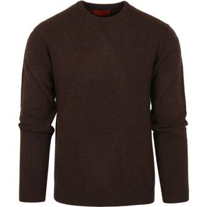 Suitable Pullover Wol O-Hals Bruin - Maat XXL - Heren - Pullovers