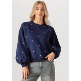 Ydence - Sweater Hearts - Blauw - XS
