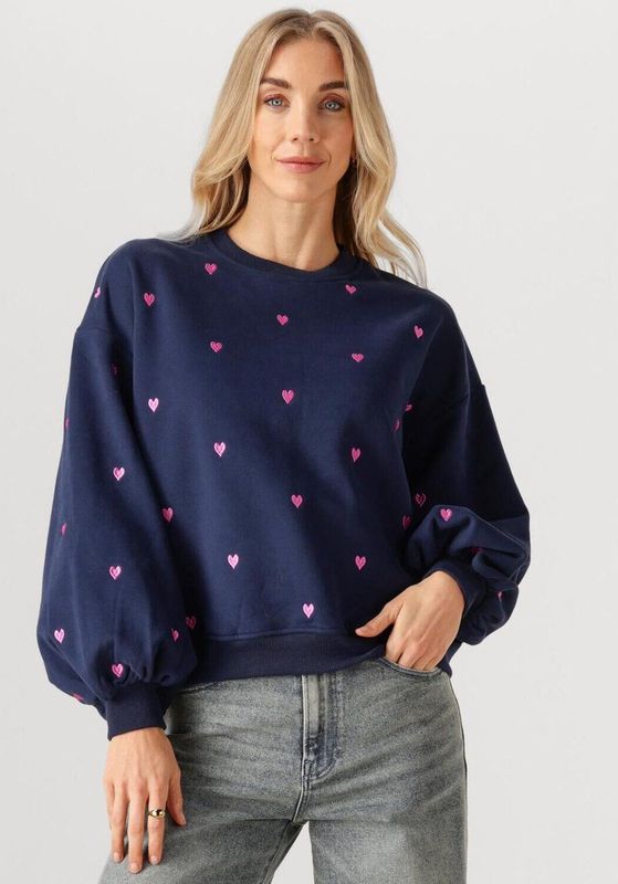 Ydence - Sweater Hearts - Blauw - XS