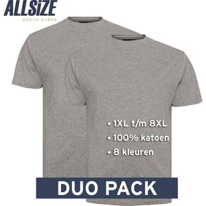 North 56°4 T-Shirts | Grijs | XL | 2-Pack | Ronde Hals