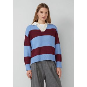 Gebreide Trui - V-hals - Zacht en Warm - Sportief Gestreept Patroon