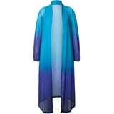 MIAMODA MIAMODA - Dames - Jas rechte pasvorm mesh met kleurverloop - Jade - Maat 42