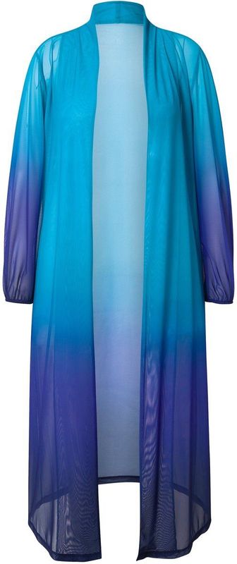 MIAMODA MIAMODA - Dames - Jas rechte pasvorm mesh met kleurverloop - Jade - Maat 42