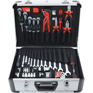 FAMEX 702-L - Aluminium Gereedschapskoffer - Robuust - 26 Insteekzakken - Max. Draagkracht 30 kg - 460 x 355 x 180 mm