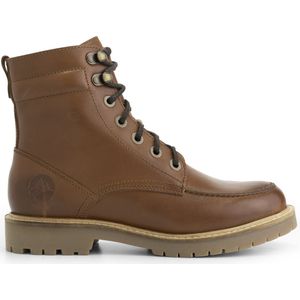 Travelin' Rogaland Dames boots - Leren Veterschoenen - Cognac leer