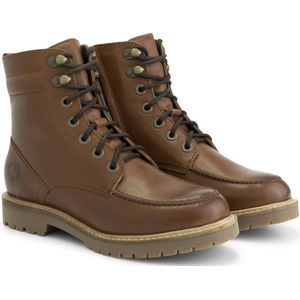 Travelin' Rogaland Dames boots - Leren Veterschoenen - Cognac leer