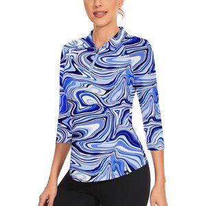 Golf Poloshirt Dames 3/4 Mouwen - Functioneel Sportshirt voor Wandelen en Activiteiten