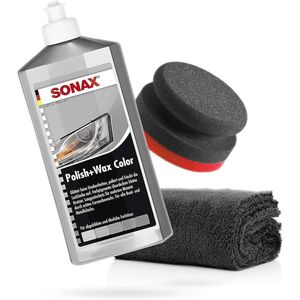 Polijstset met Wax en Polijstdoek voor Auto's - 500 ml Zilver/Grijs