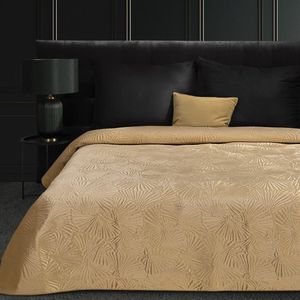 Oneiro’s luxe LILI Type 4 Beddensprei Beige - 280x260 cm – bedsprei 2 persoons - beige – beddengoed – slaapkamer – spreien – dekens – wonen – slapen