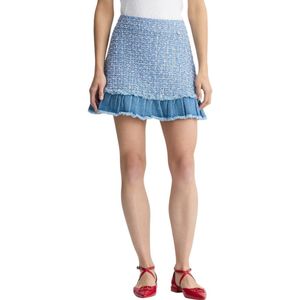 Liu Jo Dames Rok Blauw WA5188-MA26Q/M9657 Gonna Maglia Mini