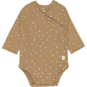 Lässig Long Sleeve Body GOTS Dots curry, 62/68, 3-6 months