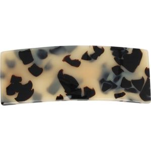 Haarsoires Haarspeld Marmer 8cm Zwart Beige – Stevige Patentspeld met Marmerpatroon – 8cm Haarclip - Haarspelden voor Dames - Haarklem - Haarclip - Haaraccessoires - Hair Clip - Decoratieve Haaraccessoire