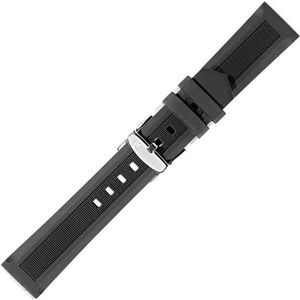 Morellato Horlogebandje - Morellato horlogeband Acre - Silicone - Zwart - bandbreedte 20.00 mm