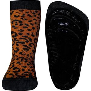 Antislip sokken met wildlife print oker-27/28