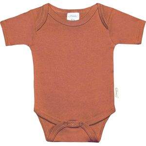 Funnies romper uni line copper | romper 62-68 | baby | 100% zuivere katoen | rompertjes baby| rompers | romper korte mouw