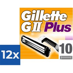 Gillette GII Plus Wegwerpscheermesjes Mannen - 10 stuks - Voordeelverpakking 12 stuks