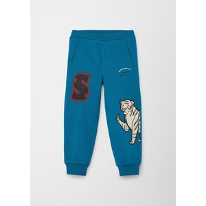 S.Oliver Slim Fit Joggingbroek met Printopdruk Helderblauw