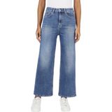 Pepe Jeans - Lexa - Damesjeans - Medium Blauwe Wassing - Hoge Taille - Wijde Jeans