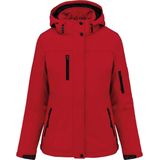 Kariban Gewatteerde softshell damesparka met capuchon K651 - Red - XS