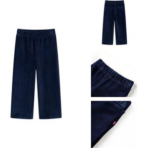 vidaXL Kinderbroek - Kinderbroeken - Kinderkleding - Kinderkled - Kinderbroek 116 ribfluweel marineblauw