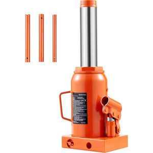 Hydraulische krik, capaciteit 30 ton, hefbereik 11,22 - 18,66 inch, 3-delige handgreep, voor voertuigen en industrieel gebruik