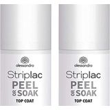 2x Alessandro Striplac Peel Or Soak Top Coat 8 Ml = 16 Ml